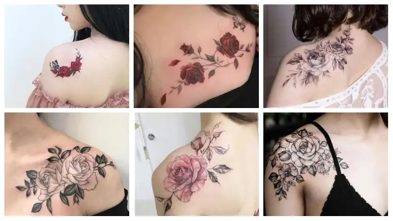 classy shoulder tattoos female
